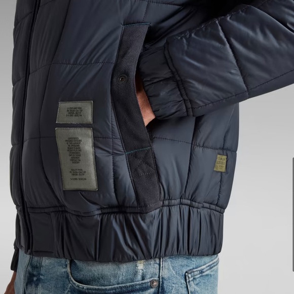 Men’s G-Star Raw Meefic Square Quilted Hooded Jacket - Picture 4 of 5